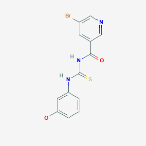 molecular formula C14H12BrN3O2S B316915 N-[(5-bromo-3-pyridinyl)carbonyl]-N'-(3-methoxyphenyl)thiourea 
