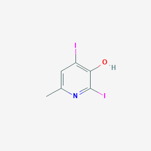 molecular formula C6H5I2NO B3169150 2,4-Diiodo-3-hydroxy-6-methylpyridine CAS No. 934965-62-5