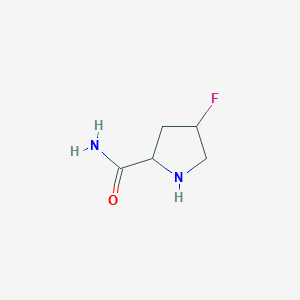 molecular formula C5H9FN2O B3169156 4-Fluoropyrrolidine-2-carboxamide CAS No. 934972-82-4