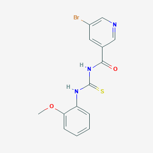 molecular formula C14H12BrN3O2S B316916 N-[(5-bromo-3-pyridinyl)carbonyl]-N'-(2-methoxyphenyl)thiourea 