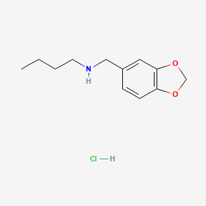 molecular formula C12H18ClNO2 B3169183 (2H-1,3-苯并二氧杂环-5-基甲基)(丁基)胺盐酸盐 CAS No. 935250-89-8