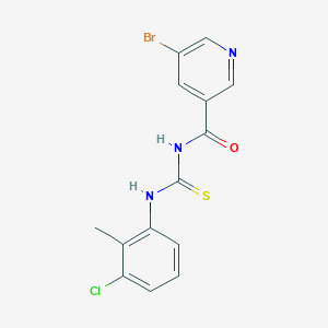 molecular formula C14H11BrClN3OS B316919 N-[(5-bromo-3-pyridinyl)carbonyl]-N'-(3-chloro-2-methylphenyl)thiourea 