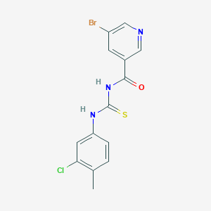 N-[(5-bromo-3-pyridinyl)carbonyl]-N'-(3-chloro-4-methylphenyl)thiourea