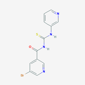 molecular formula C12H9BrN4OS B316921 5-bromo-N-(pyridin-3-ylcarbamothioyl)pyridine-3-carboxamide 