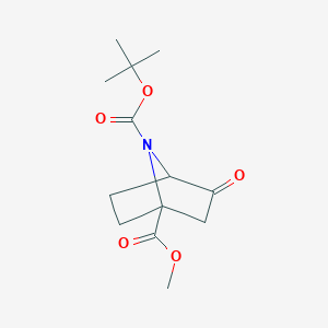 molecular formula C13H19NO5 B3169210 7-tert-Butyl 1-methyl 3-oxo-7-azabicyclo[2.2.1]heptane-1,7-dicarboxylate CAS No. 935761-02-7