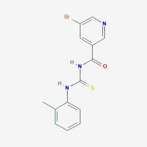 molecular formula C14H12BrN3OS B316923 N-[(5-bromo-3-pyridinyl)carbonyl]-N'-(2-methylphenyl)thiourea 