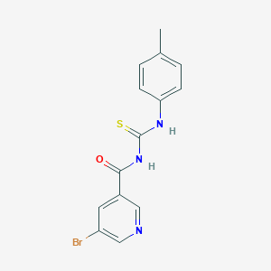 molecular formula C14H12BrN3OS B316924 N-[(5-bromo-3-pyridinyl)carbonyl]-N'-(4-methylphenyl)thiourea 