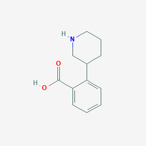 molecular formula C12H15NO2 B3169243 Benzoic acid, 2-(3-piperidinyl)- CAS No. 936249-45-5