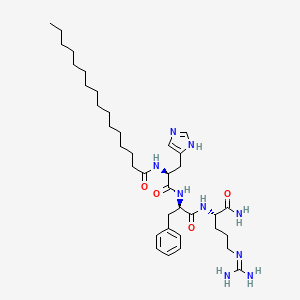 molecular formula C37H61N9O4 B3169272 Palmitoyl tripeptide-8 CAS No. 936544-53-5