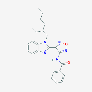 molecular formula C24H27N5O2 B316928 N-{4-[1-(2-ethylhexyl)-1H-benzimidazol-2-yl]-1,2,5-oxadiazol-3-yl}benzamide 