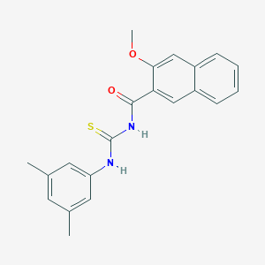 molecular formula C21H20N2O2S B316932 N-[(3,5-dimethylphenyl)carbamothioyl]-3-methoxynaphthalene-2-carboxamide 