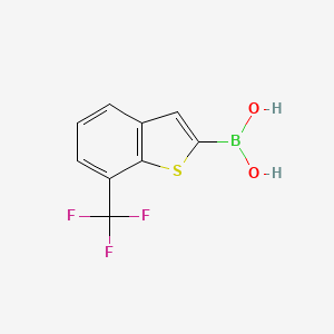 molecular formula C9H6BF3O2S B3169329 (7-(Trifluoromethyl)benzo[b]thiophen-2-yl)boronic acid CAS No. 936901-97-2