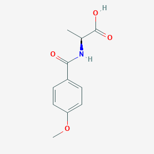 molecular formula C11H13NO4 B3169354 N-(4-甲氧基苯甲酰)丙氨酸 CAS No. 93709-64-9