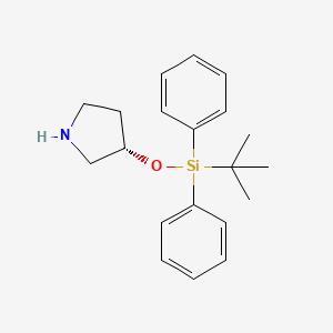 molecular formula C20H27NOSi B3169367 (S)-[Trimethylsiloxy(diphenyl)methyl]pyrrolidine CAS No. 937202-23-8