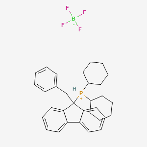 molecular formula C32H38BF4P B3169373 (9-Benzyl-9-fluorenyl)dicyclohexylphosphonium tetrafluoroborate CAS No. 937378-18-2