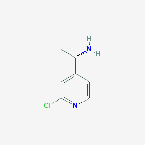 molecular formula C7H9ClN2 B3169375 (S)-2-Chloro-4-(1-amino)ethylpyridine CAS No. 937399-99-0
