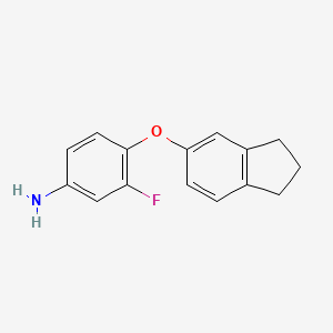molecular formula C15H14FNO B3169445 4-(2,3-Dihydro-1H-inden-5-yloxy)-3-fluorophenylamine CAS No. 937598-03-3