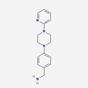 molecular formula C16H20N4 B3169451 [4-(4-Pyridin-2-ylpiperazin-1-yl)benzyl]amine CAS No. 937598-50-0
