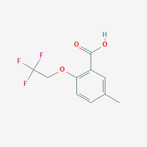 molecular formula C10H9F3O3 B3169482 5-Methyl-2-(2,2,2-trifluoroethoxy)benzoic acid CAS No. 937602-67-0
