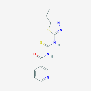 molecular formula C11H11N5OS2 B316950 N-(5-ethyl-1,3,4-thiadiazol-2-yl)-N'-(3-pyridinylcarbonyl)thiourea 