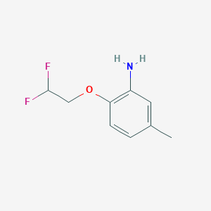 molecular formula C9H11F2NO B3169505 2-(2,2-二氟乙氧基)-5-甲基苯胺 CAS No. 937603-00-4