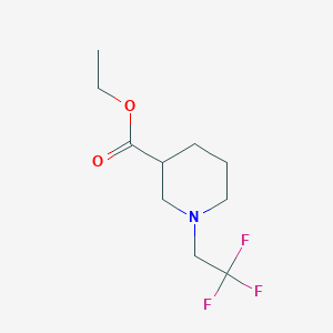 molecular formula C10H16F3NO2 B3169509 Ethyl 1-(2,2,2-trifluoroethyl)piperidine-3-carboxylate CAS No. 937603-24-2