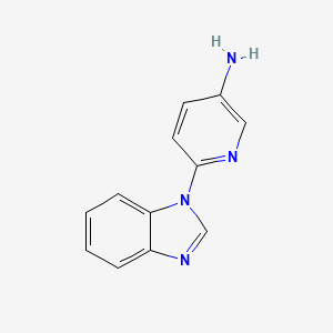 molecular formula C12H10N4 B3169515 6-(1H-1,3-benzodiazol-1-yl)pyridin-3-amine CAS No. 937603-91-3