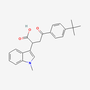 molecular formula C23H25NO3 B3169528 4-(4-(Tert-butyl)phenyl)-2-(1-methylindol-3-YL)-4-oxobutanoic acid CAS No. 937604-78-9