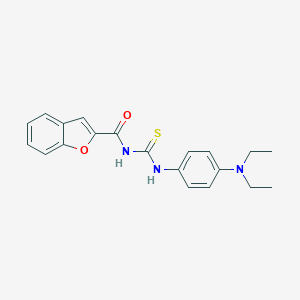 molecular formula C20H21N3O2S B316953 N-{[4-(diethylamino)phenyl]carbamothioyl}-1-benzofuran-2-carboxamide 