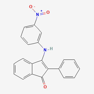 molecular formula C21H14N2O3 B3169534 3-(3-nitroanilino)-2-phenyl-1H-inden-1-one CAS No. 937605-22-6