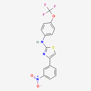 molecular formula C16H10F3N3O3S B3169537 4-(3-nitrophenyl)-N-[4-(trifluoromethoxy)phenyl]-1,3-thiazol-2-amine CAS No. 937605-24-8
