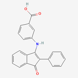 3-[(1-oxo-2-phenyl-1H-inden-3-yl)amino]benzenecarboxylic acid
