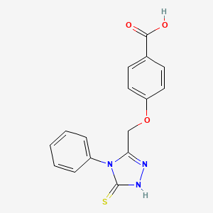 4-[(4-phenyl-5-sulfanylidene-1H-1,2,4-triazol-3-yl)methoxy]benzoic Acid