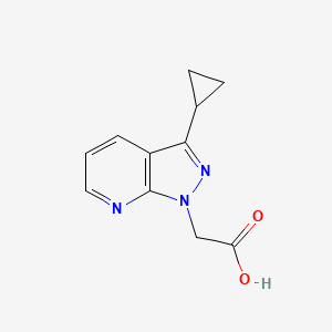molecular formula C11H11N3O2 B3169559 (3-cyclopropyl-1H-pyrazolo[3,4-b]pyridin-1-yl)acetic acid CAS No. 937605-64-6