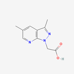 molecular formula C10H11N3O2 B3169573 (3,5-dimethyl-1H-pyrazolo[3,4-b]pyridin-1-yl)acetic acid CAS No. 937605-68-0
