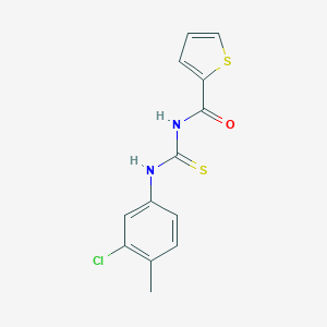 molecular formula C13H11ClN2OS2 B316959 N-[(3-chloro-4-methylphenyl)carbamothioyl]thiophene-2-carboxamide 