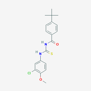 molecular formula C19H21ClN2O2S B316962 4-tert-butyl-N-[(3-chloro-4-methoxyphenyl)carbamothioyl]benzamide 