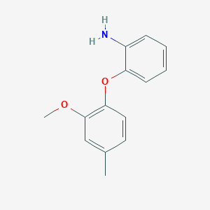 molecular formula C14H15NO2 B3169641 2-(2-Methoxy-4-methylphenoxy)aniline CAS No. 937607-88-0