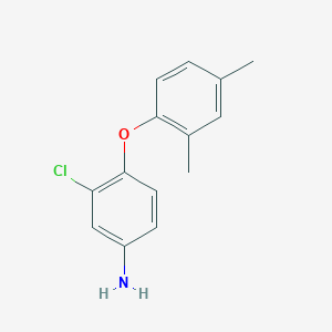 molecular formula C14H14ClNO B3169647 3-Chloro-4-(2,4-dimethylphenoxy)aniline CAS No. 937608-59-8
