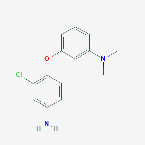 molecular formula C14H15ClN2O B3169649 N-[3-(4-Amino-2-chlorophenoxy)phenyl]-N,N-dimethylamine CAS No. 937608-65-6
