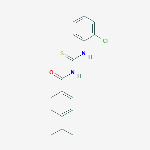 molecular formula C17H17ClN2OS B316965 N-[(2-chlorophenyl)carbamothioyl]-4-(propan-2-yl)benzamide 