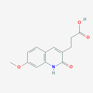 molecular formula C13H13NO4 B3169663 3-(7-Methoxy-2-oxo-1,2-dihydroquinolin-3-yl)propanoic acid CAS No. 937644-39-8