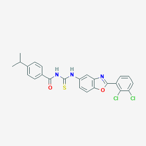 molecular formula C24H19Cl2N3O2S B316967 N-[2-(2,3-dichlorophenyl)-1,3-benzoxazol-5-yl]-N'-(4-isopropylbenzoyl)thiourea 