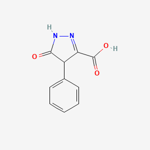molecular formula C10H8N2O3 B3169672 5-oxo-4-phenyl-4,5-dihydro-1H-pyrazole-3-carboxylic acid CAS No. 937650-39-0