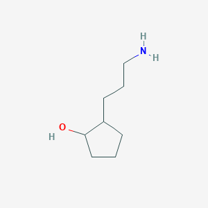 molecular formula C8H17NO B3169673 2-(3-Aminopropyl)cyclopentan-1-ol CAS No. 937650-42-5