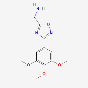 molecular formula C12H15N3O4 B3169676 [3-(3,4,5-Trimethoxyphenyl)-1,2,4-oxadiazol-5-yl]methanamine CAS No. 937651-11-1