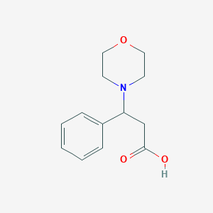 molecular formula C13H17NO3 B3169684 3-吗啉-4-基-3-苯基丙酸 CAS No. 937652-66-9