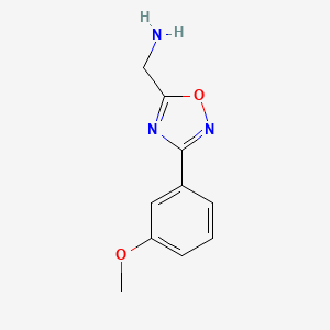 molecular formula C10H11N3O2 B3169716 [3-(3-Methoxyphenyl)-1,2,4-oxadiazol-5-YL]methanamine CAS No. 937665-68-4