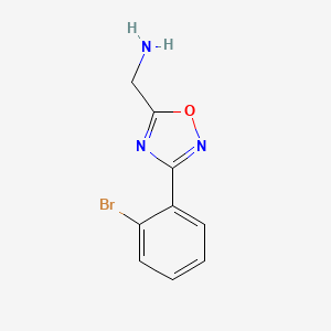 molecular formula C9H8BrN3O B3169717 [3-(2-Bromophenyl)-1,2,4-oxadiazol-5-yl]methanamine CAS No. 937665-72-0
