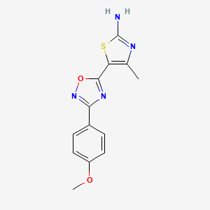 5-[3-(4-Methoxyphenyl)-1,2,4-oxadiazol-5-yl]-4-methyl-1,3-thiazol-2-amine
